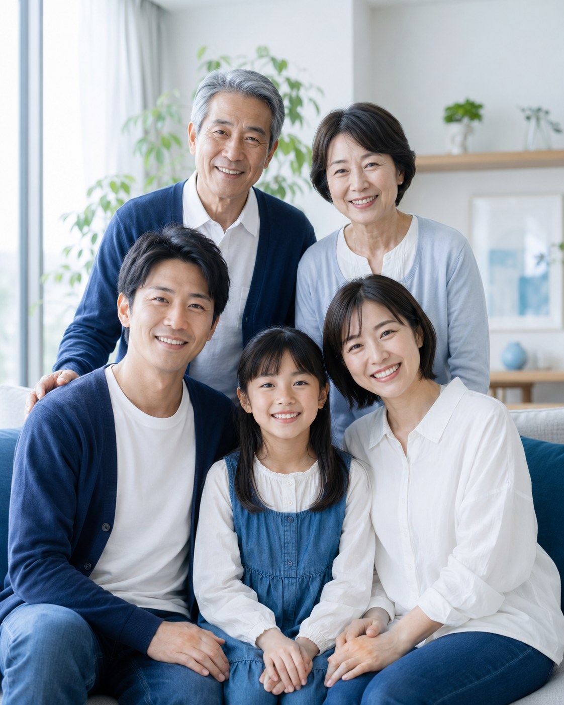 三世代の日本家族